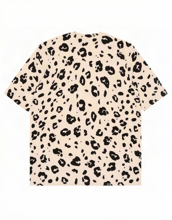 Marks & Spencer T-shirt da donna Top UK 16 Large White Animal Print Viscosa