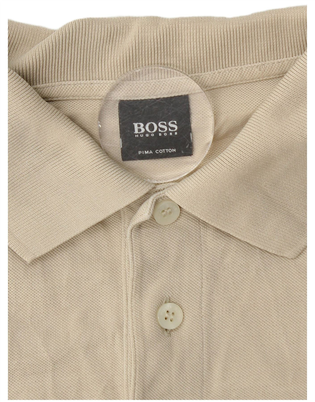 Polo da uomo Hugo Boss Classica in cotone beige medio