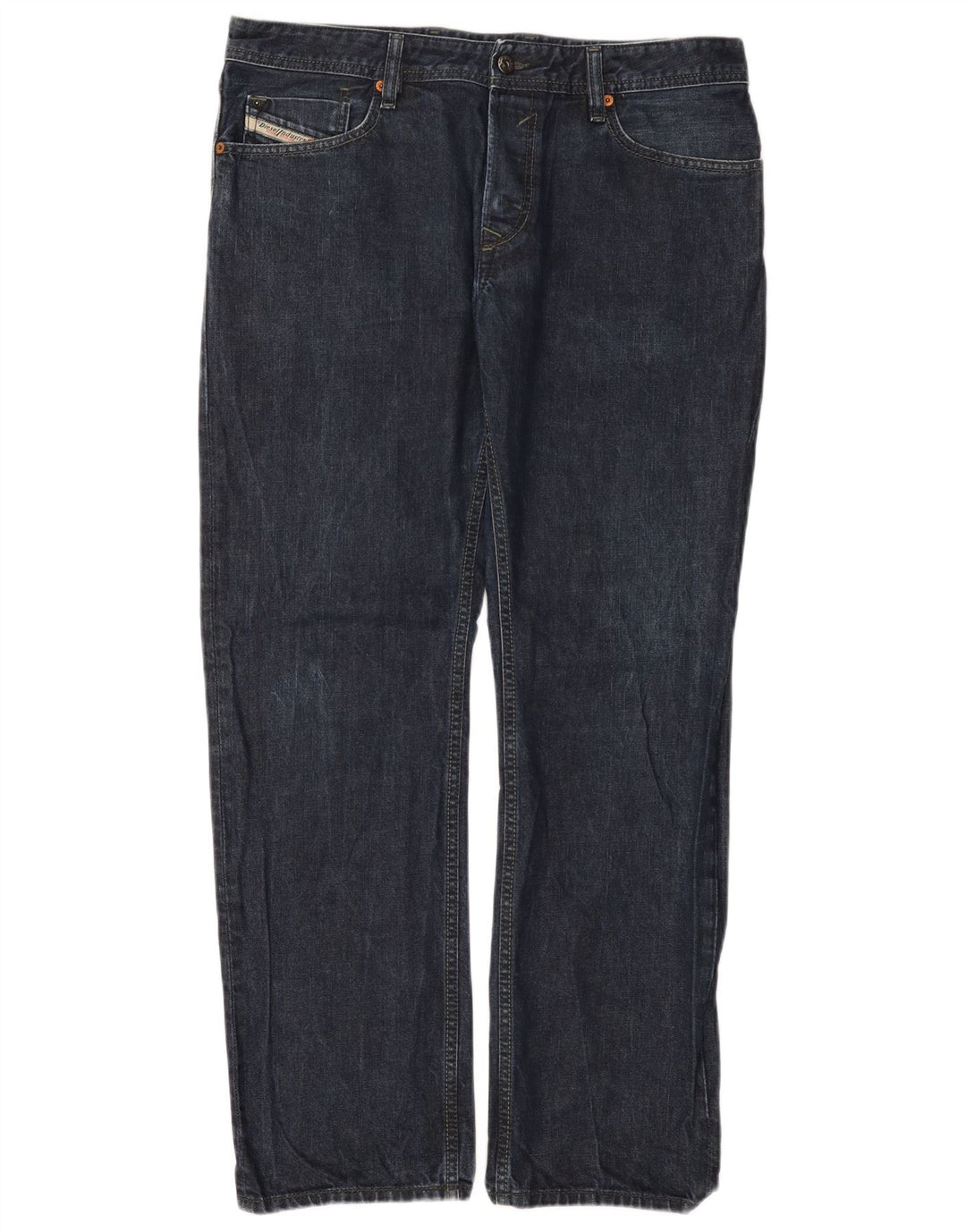 Diesel Jeans dritti regolari Waykee da uomo W34 L32 in cotone blu
