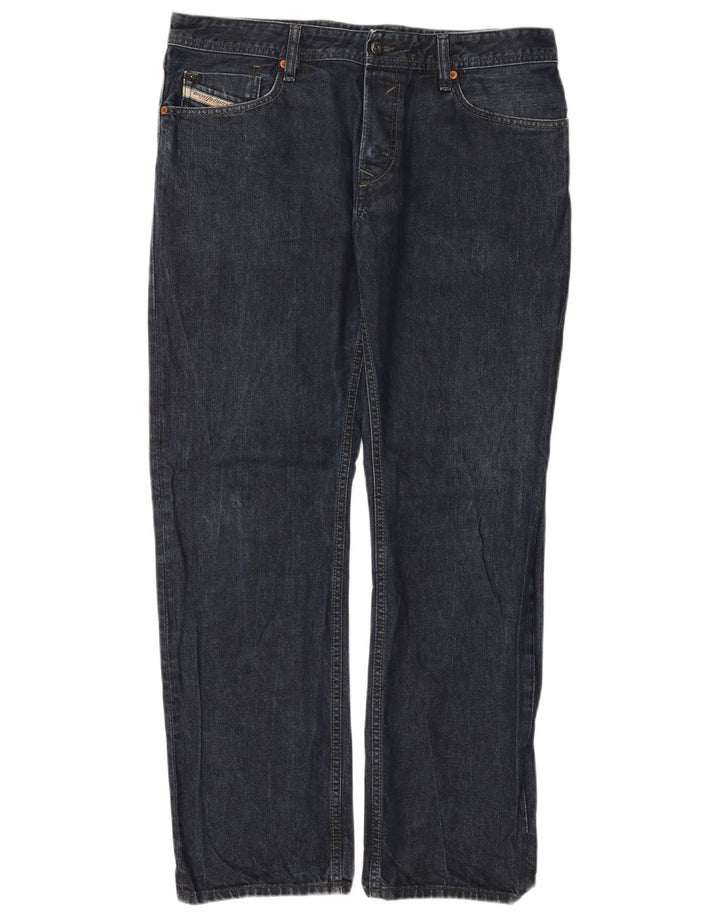 Diesel Jeans dritti regolari Waykee da uomo W34 L32 in cotone blu