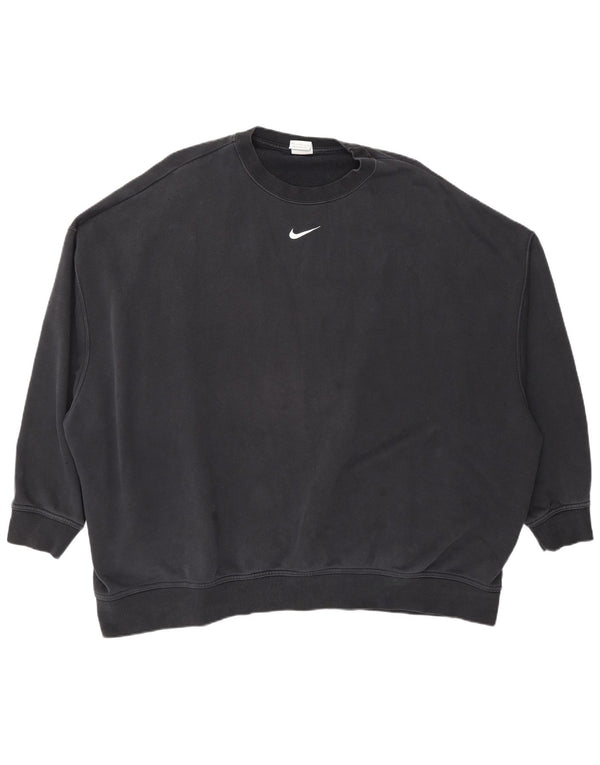 Felpa oversize da donna Nike Jumper UK 18 XL cotone nero