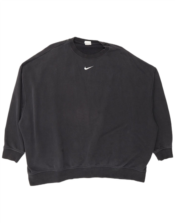 Felpa oversize da donna Nike Jumper UK 18 XL cotone nero