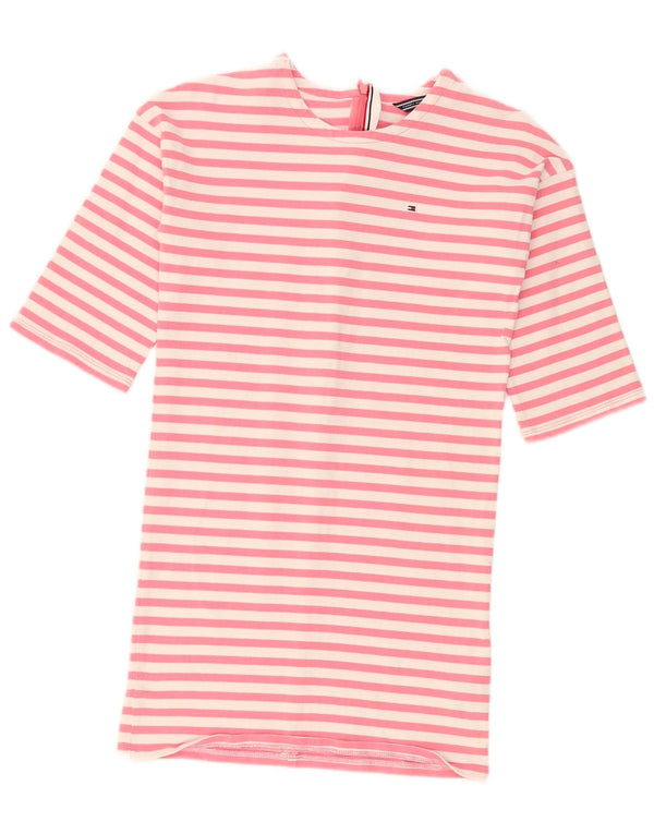 Abito T-shirt per ragazze Tommy Hilfiger con maniche a 3/4 11-12 anni a righe rosa