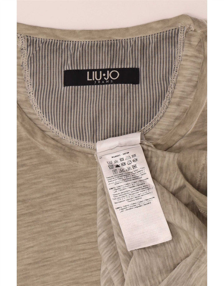 Liu Jo T-shirt Uomo Top Large Verde Cotone