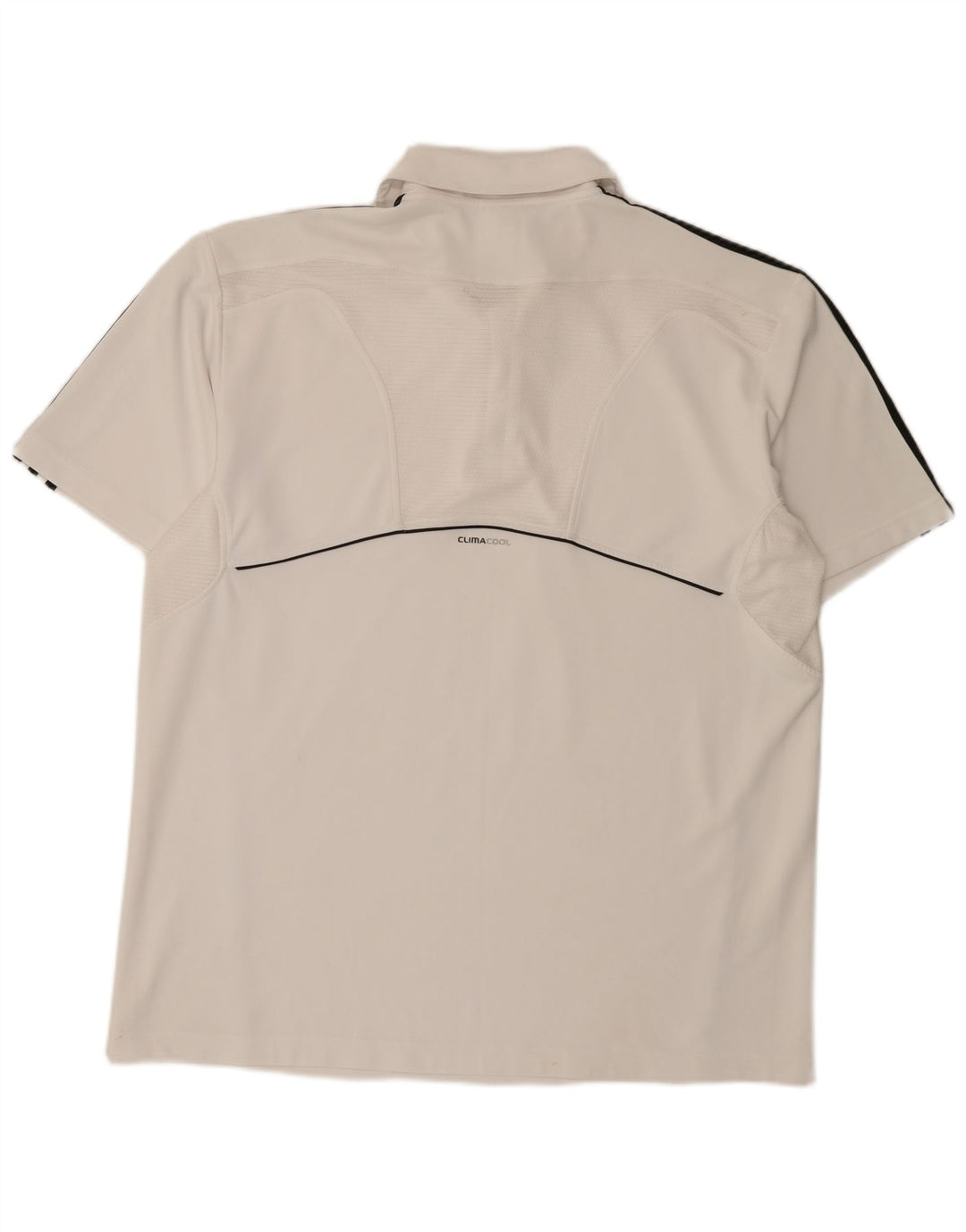 Polo Adidas Climacool da uomo XL in poliestere bianco