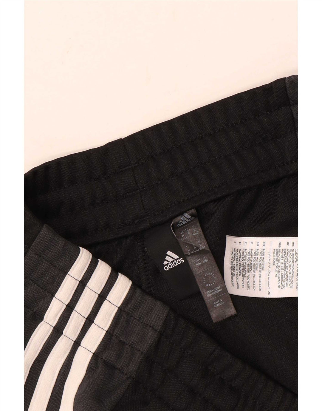Pantaloni della tuta da donna Adidas UK 12/14 Medium Black Colourblock