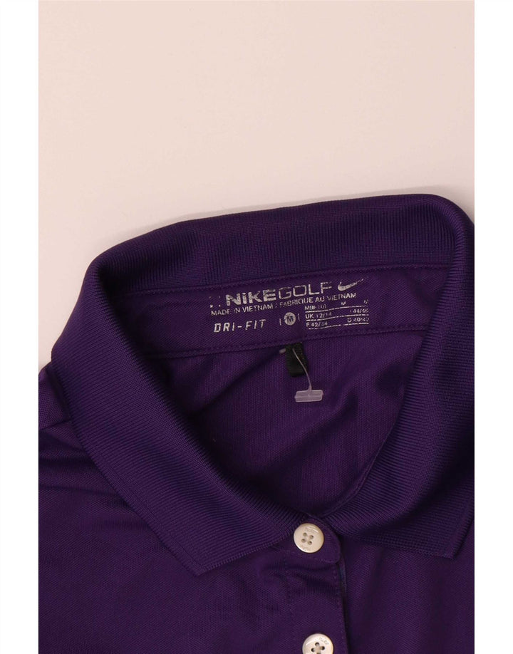 Polo Nike da donna Dri Fit UK 12/14 poliestere viola medio