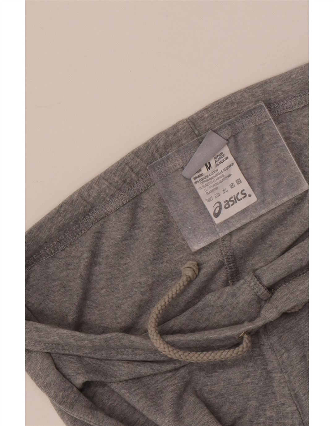 Pantaloni da tuta ASICS Capri da donna UK 12 Cotone screziato grigio medio