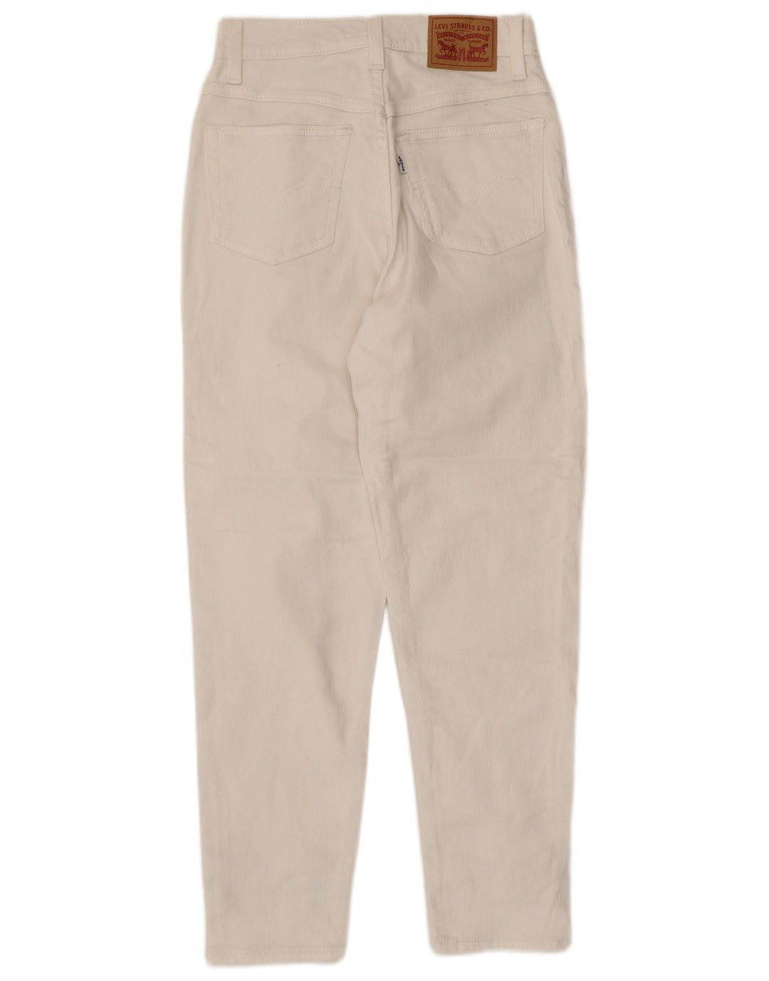 Jeans cropped Mom da donna Levi's W24 L24 cotone bianco sporco