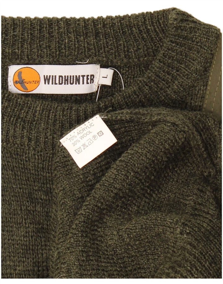 Mens Crew Neck Jumper Sweater Large