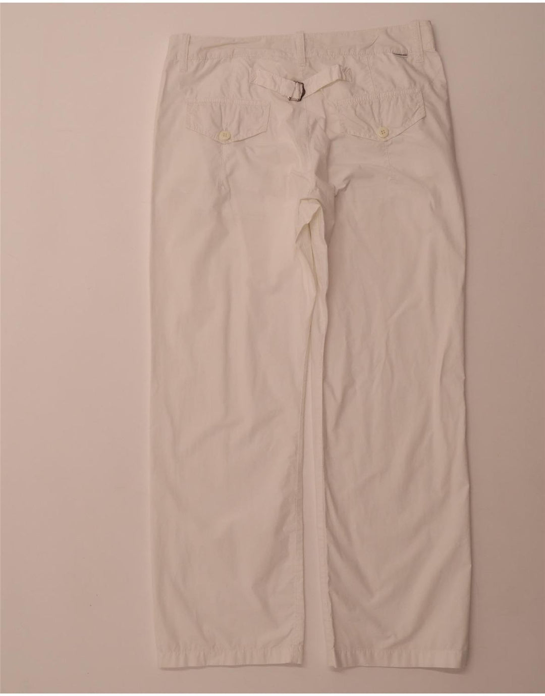 CALVIN KLEIN Pantaloni casual dritti da donna W34 L30 Cotone bianco
