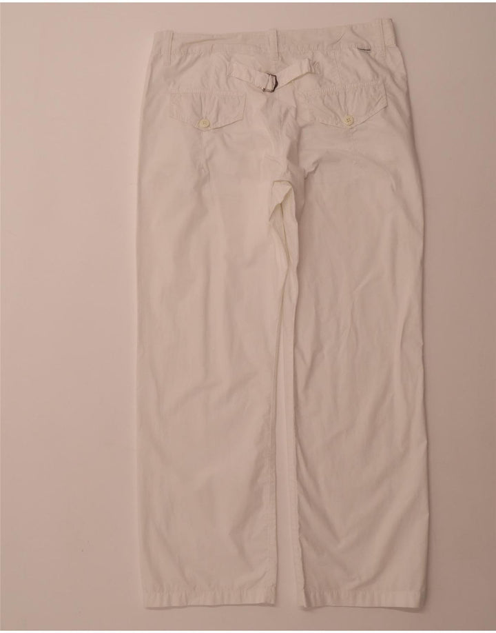CALVIN KLEIN Pantaloni casual dritti da donna W34 L30 Cotone bianco