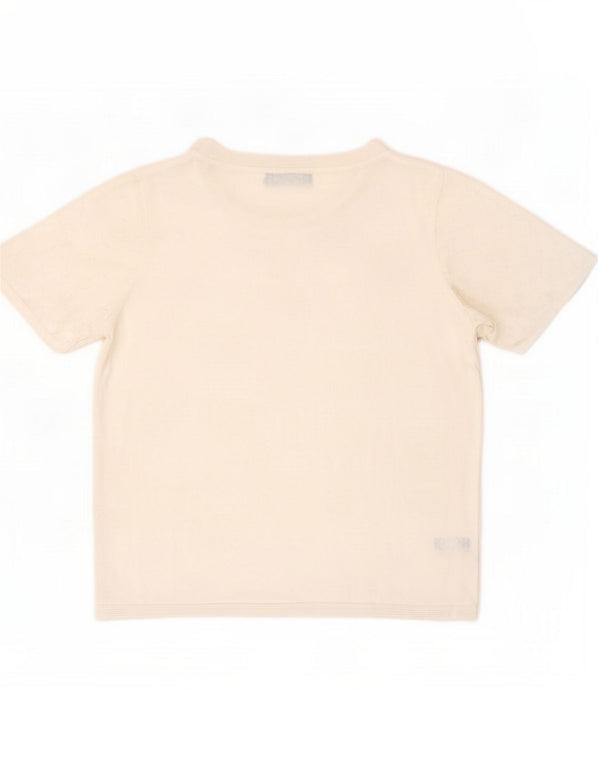 Marks & Spencer Womens Short Sleeve Blouse Top UK 12 Medium White Viscose