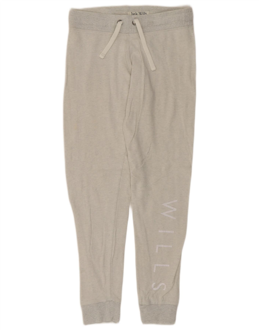 JACK WILLS Pantaloni da tuta con grafica da donna Joggers UK 8 Small Grigio