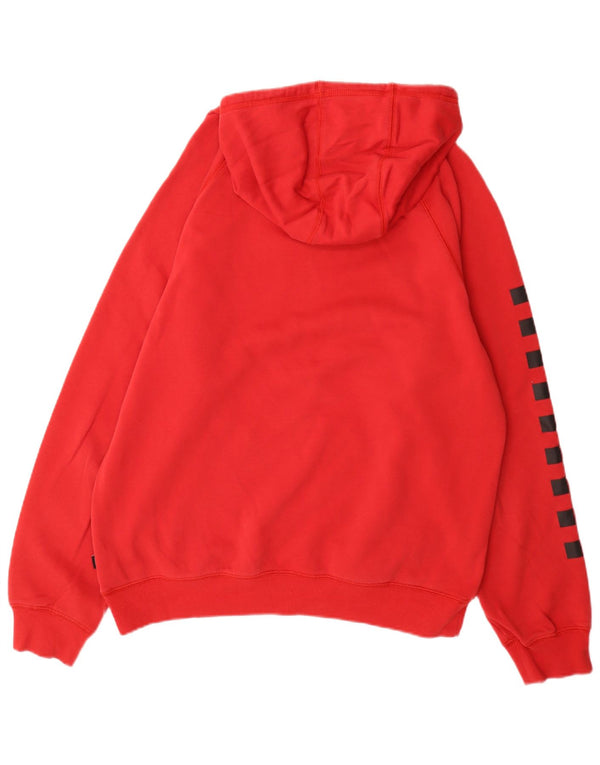 Felpa con cappuccio grafica Vans Versa da uomo, grande, in cotone rosso