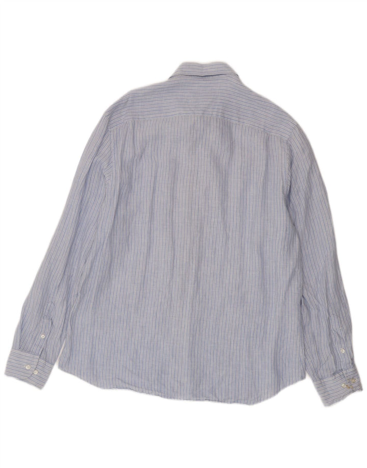 Camicia Uomo Massimo Dutti XL Gessato Blu