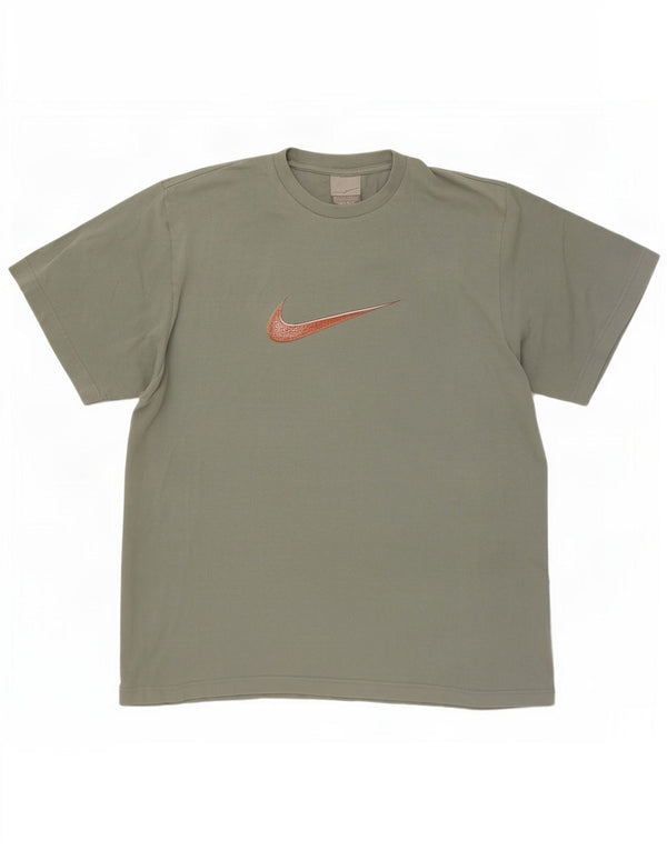 T-shirt grafica da uomo Nike Top UK 42/44 grande cotone verde