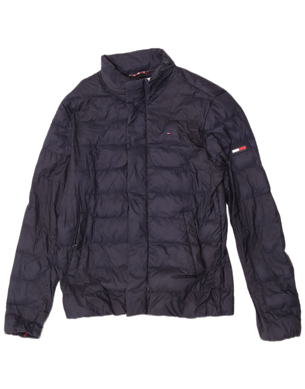 Giacca imbottita da uomo Tommy Hilfiger UK 36 Small Blu Navy in poliammide