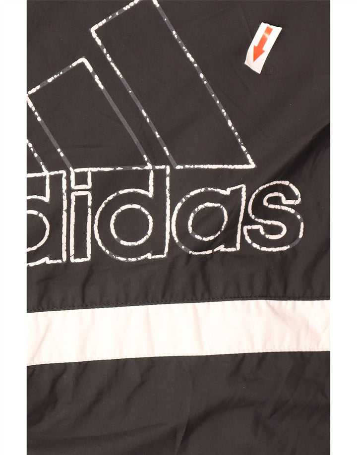 Cappotto Adidas Graphic Windbreaker da ragazzo 13-14 anni in poliammide nero