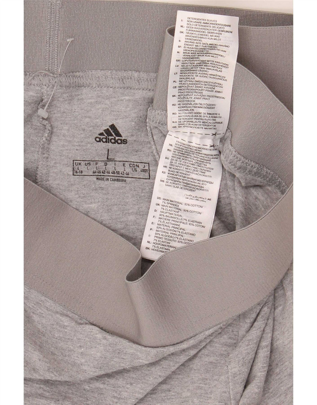 Leggings Adidas Donna UK 16/18 Grande Cotone Grigio