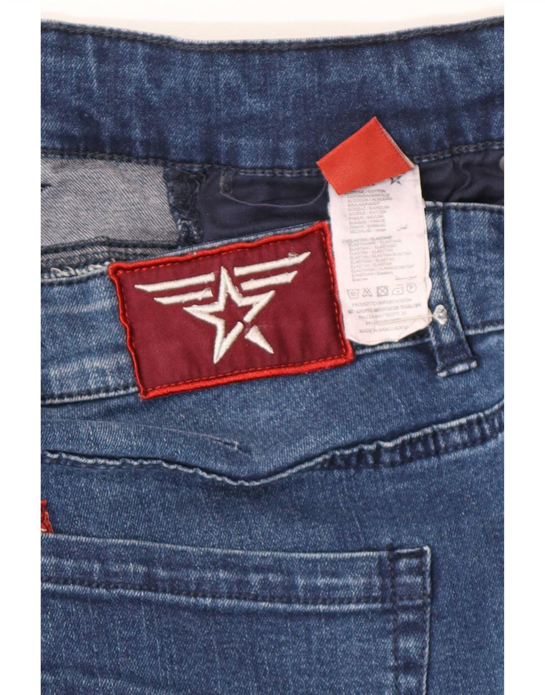 Jeans corti da uomo Avirex W40 L27 cotone blu