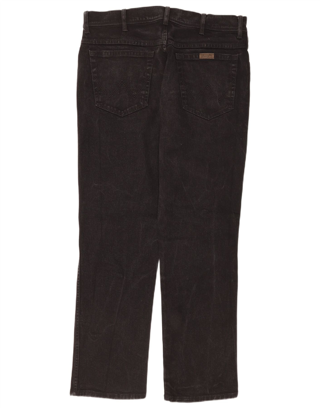 Jeans dritti da uomo Wrangler vestibilità regolare W36 L32 cotone nero