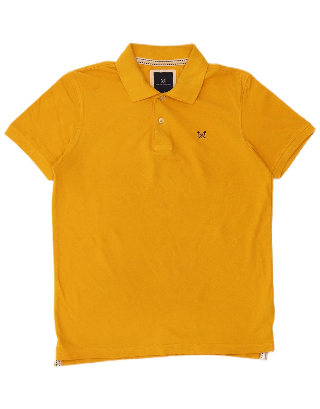 Crew Clothing Polo da uomo in cotone giallo medio