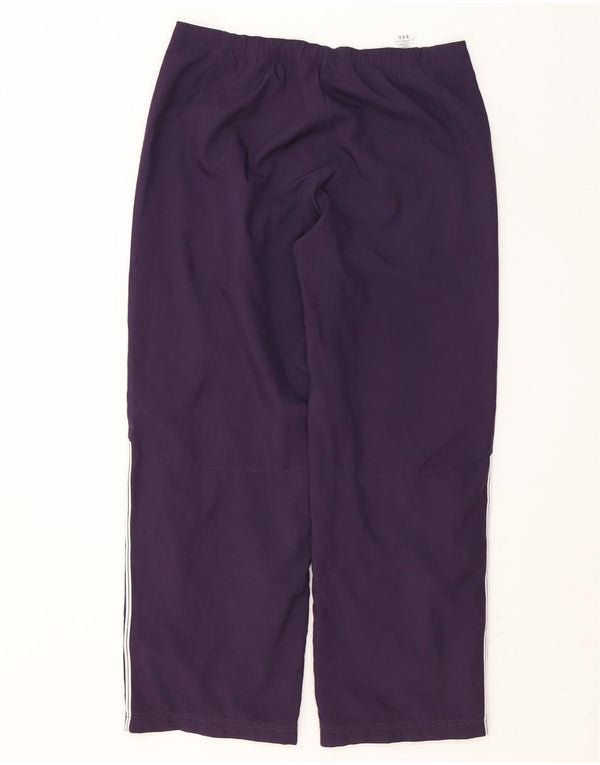 Pantaloni chino dritti da donna Adidas UK 14 Large W34 L28 poliestere viola