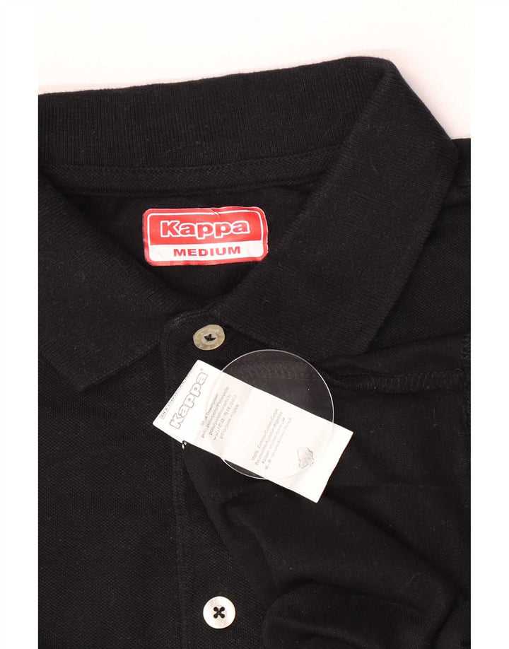 Polo Kappa Uomo Media Nera In Cotone