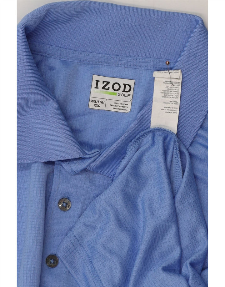 Polo IZOD da uomo grande e alta 2XL poliestere blu
