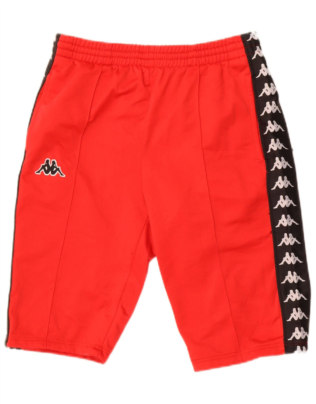 Pantaloncini sportivi grafici da uomo Kappa Small in poliestere color block rosso