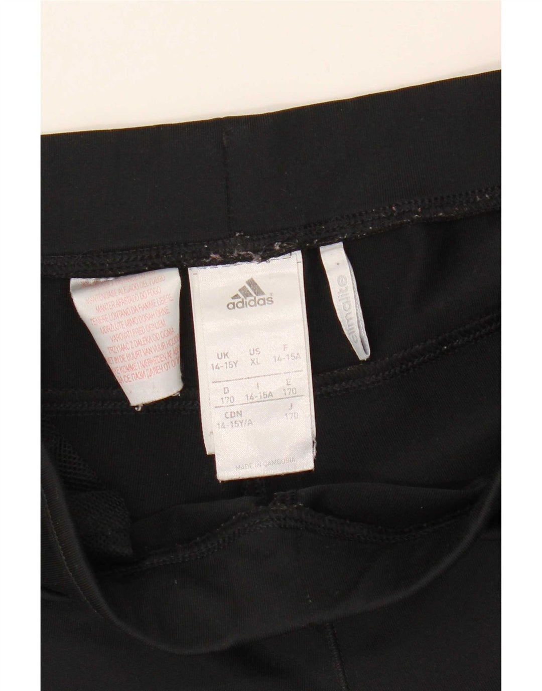 Pantaloni della tuta Adidas Climalite da ragazza 14-15 anni in poliestere nero