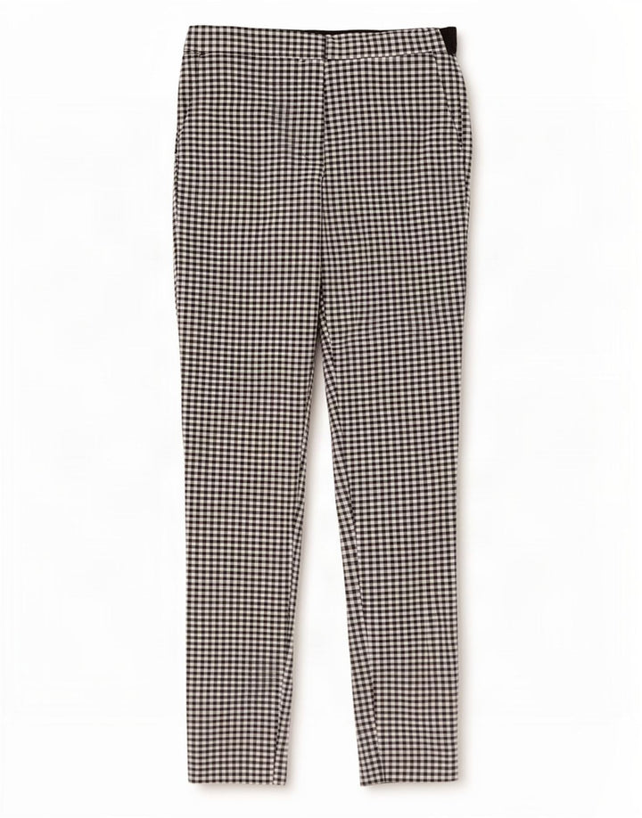 Pantaloni chino slim da donna Zara piccoli W27 L27 a quadretti neri