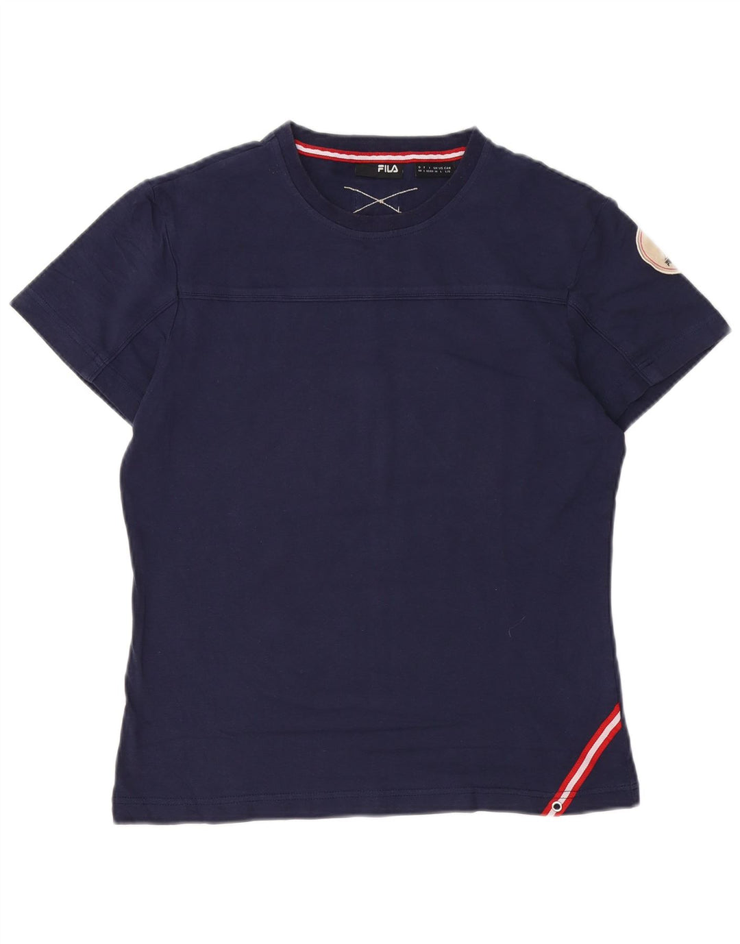 T-shirt da donna FILA Top UK 14 grande cotone blu navy