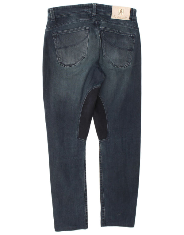 Jeans slim da uomo SIVIGLIA W31 L29 in cotone color block blu navy
