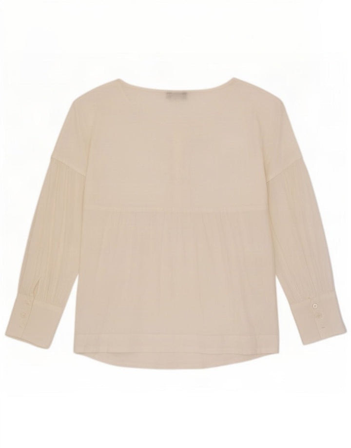 Max & Co. Camicetta a maniche lunghe da donna UK 12 Medio Bianco