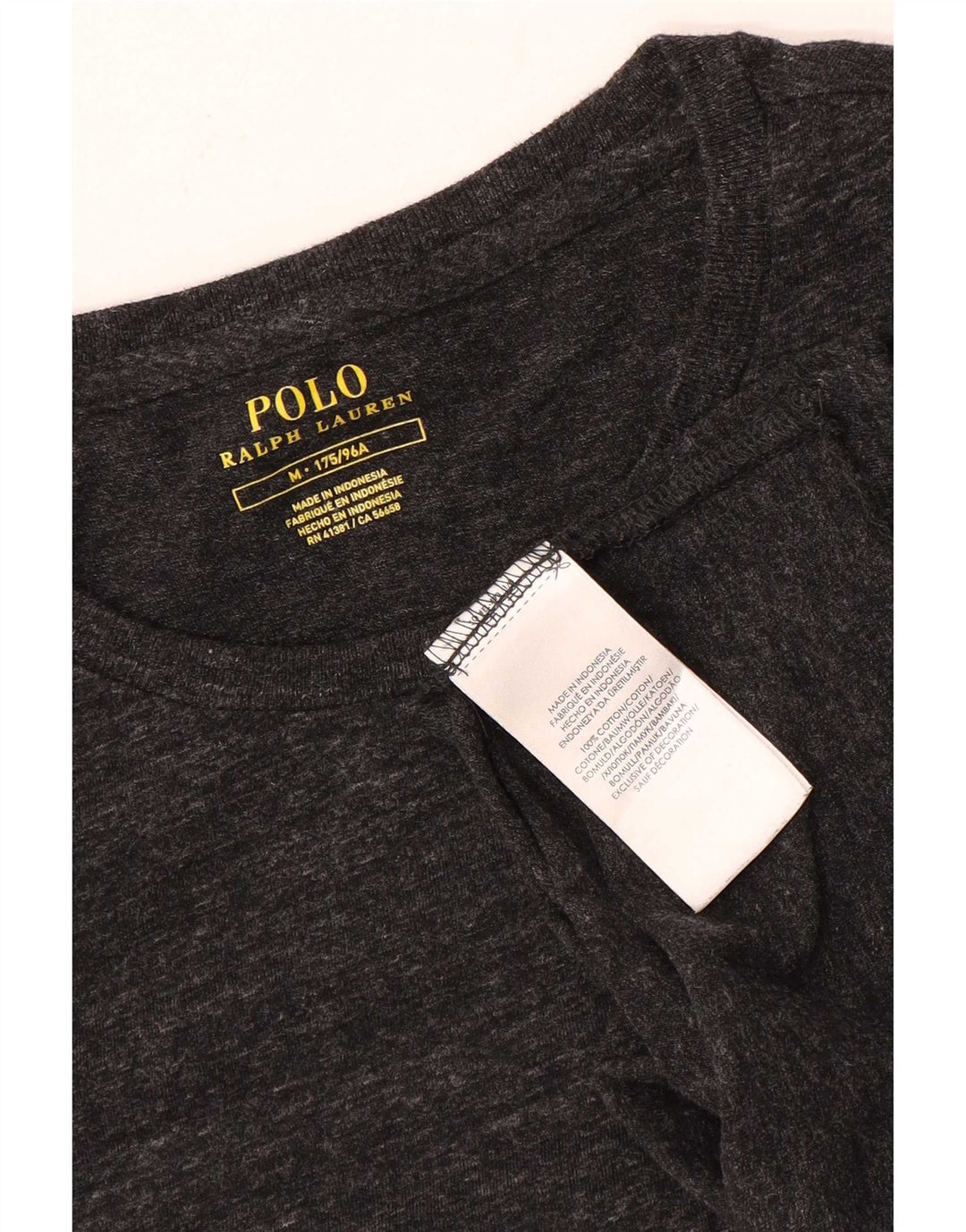 T-shirt da uomo Polo Ralph Lauren Top in cotone grigio medio