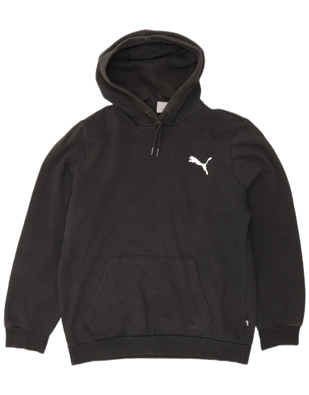 Felpa con cappuccio da uomo Puma media cotone nero