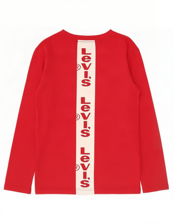 T-shirt grafica da ragazzo Levi's Top 9-10 anni in cotone color block rosso