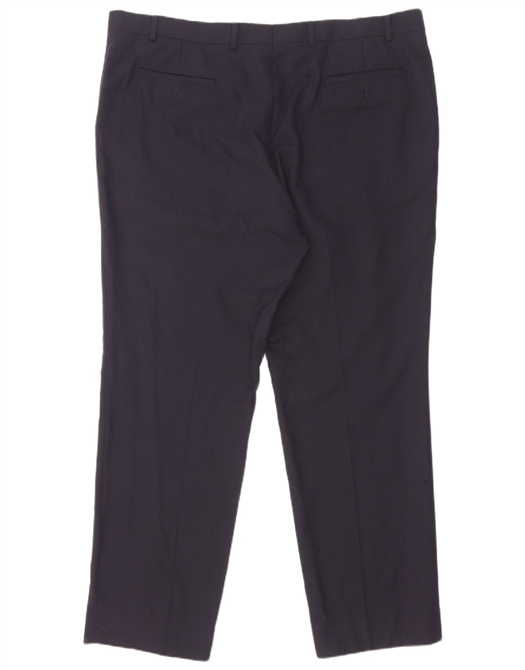Pantaloni da abito vestibilità regolare da uomo Marks & Spencer W42 L31 lana blu navy
