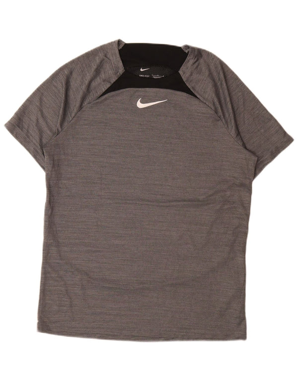 T-shirt Nike Dri Fit da uomo, grande, in poliestere color block grigio