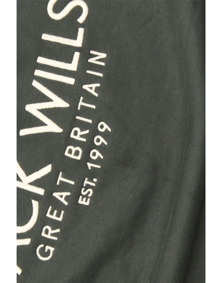 Felpa grafica da uomo Jack Wills, maglione XL, cotone kaki