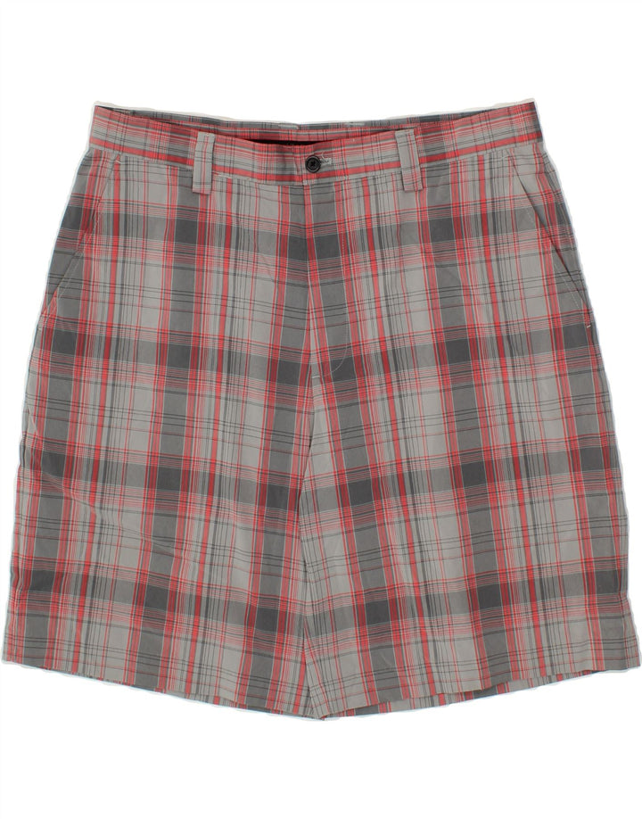 IZOD Mens Chino Shorts W36 Large Grey Check Polyester Vintage Izod and Second-Hand Izod from Messina Hembry 