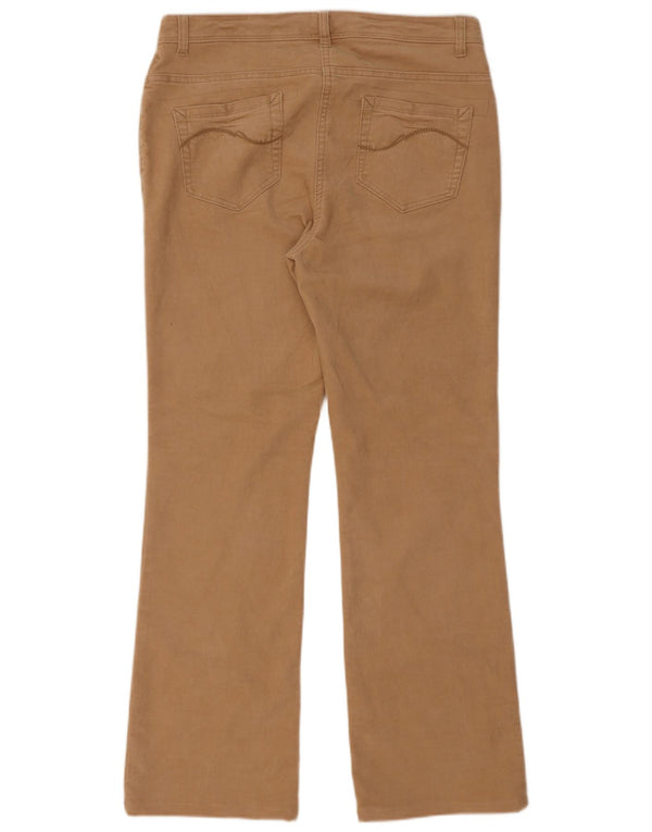 Pantaloni di velluto a coste da donna Marks & Spencer UK 12 Medium W32 L29 Beige
