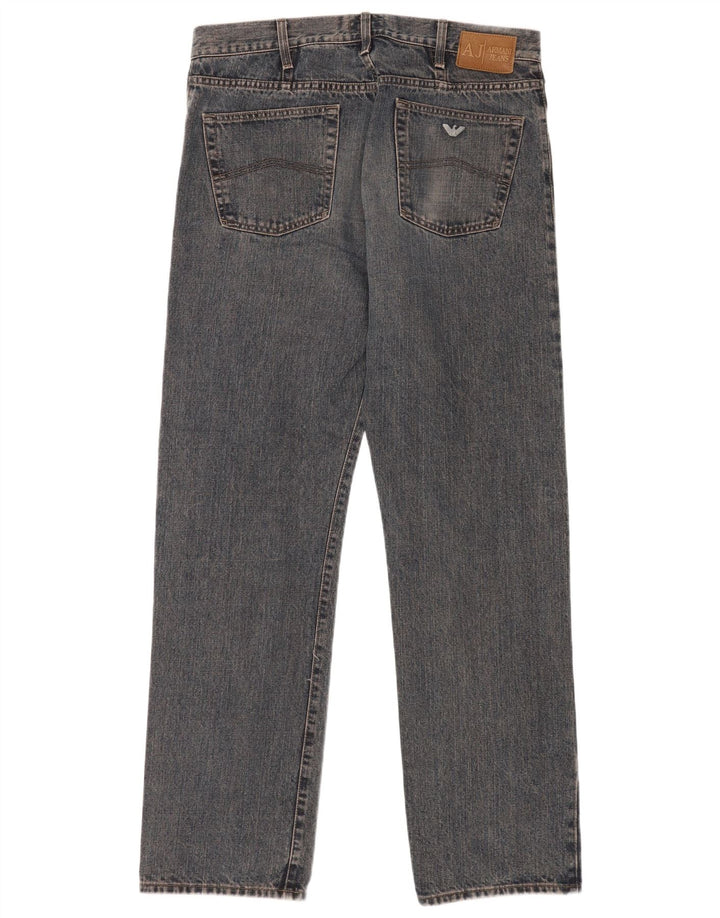 Jeans dritti da uomo Armani W38 L33 in cotone blu