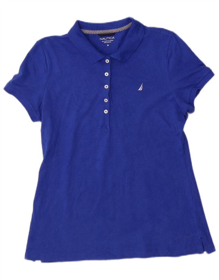 Polo da donna Nautica UK 14 cotone blu medio