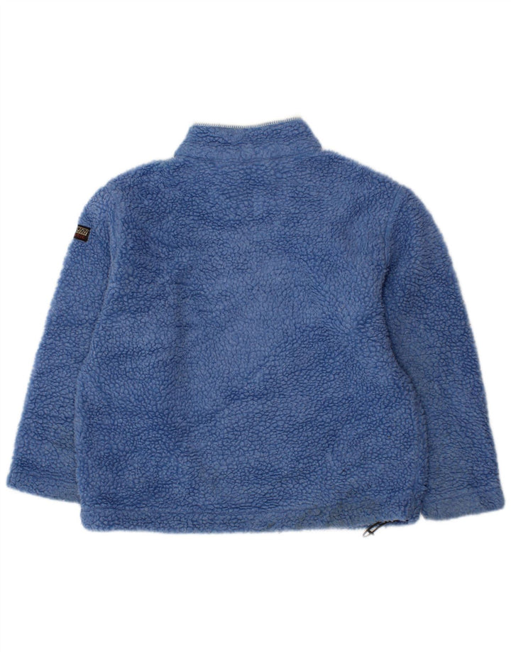 Maglione in pile con collo con zip grafico per ragazzi NAPAPIJRI 3-4 anni in poliestere blu