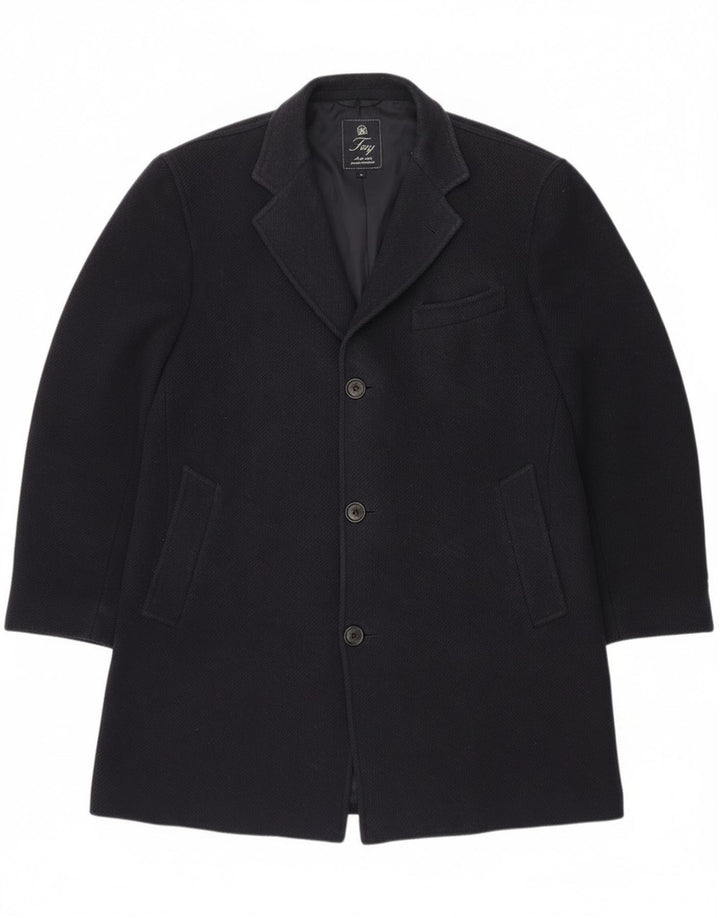 Cappotto da uomo Fay UK 40 Large in lana vergine blu navy