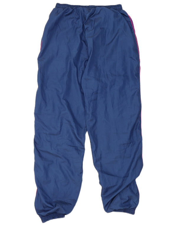 Pantaloni da tuta da uomo vintage da jogging grandi poliestere blu navy