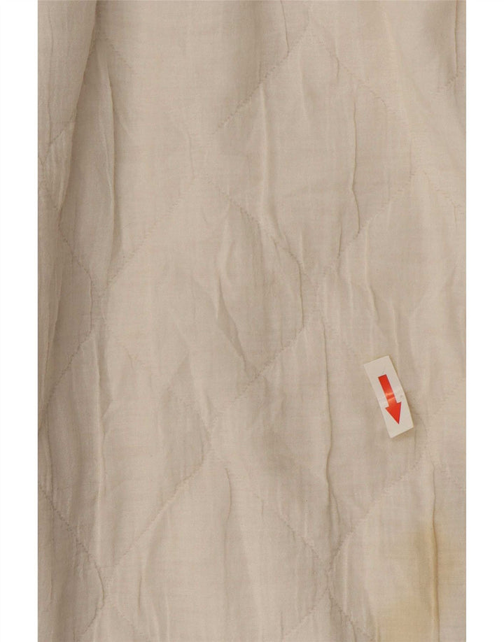 Abito Zara da donna con zip intera UK 14 cotone bianco sporco medio